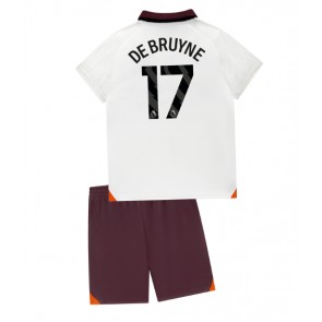 Manchester City Kevin De Bruyne #17 kläder Barn 2023-24 Bortatröja Kortärmad (+ korta byxor)